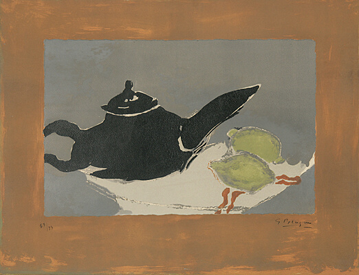 Georges Braque, "Théière et citrons", Vallier, Mourlot 044, 21