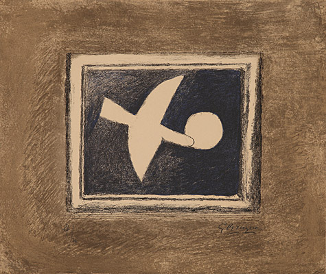 Georges Braque, "Astre et oiseau II", Vallier, Mourlot 130, 58 bis