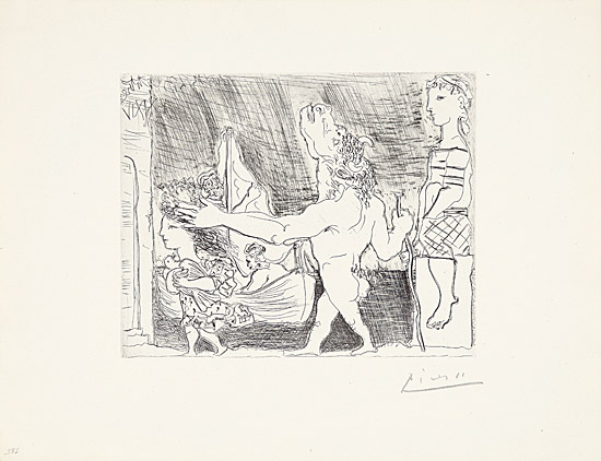 Pablo Picasso, "Minotaure aveugle guidé par une fillette, II", Bloch, Baer 0223, 435 B.c