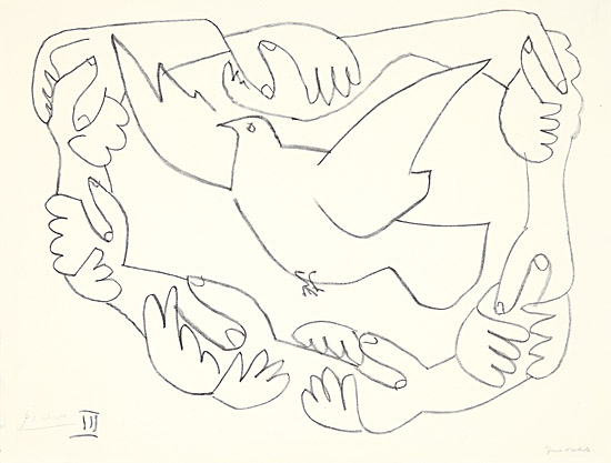 Pablo Picasso, "Les mains liées III", Bloch 710, Mourlot 212
