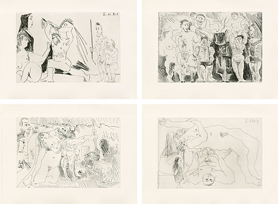 Pablo Picasso, "El entierro del Conde de Orgaz" (Alberti und Picasso), Cramer 146, Baer 667, 1377-1388 Bloch 1465-1477