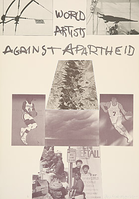 Robert Rauschenberg, "Against Apartheid"