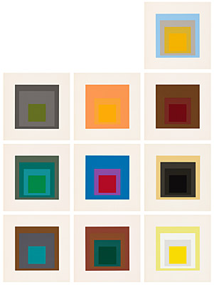 Josef Albers, "Homage to the Square:, Danilowitz 156.1 - 156.10