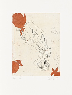 Georg Baselitz, "Melancholie, drei Rosen"