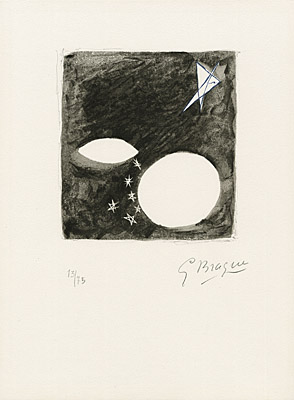Georges Braque, "La nuit" (Die Nacht), Vallier, Mourlot 187 S. 269 o.r., 122