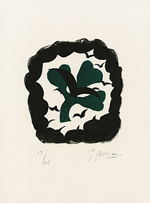 Georges Braque, "Le trèfle" (Das Kreuz), Vallier, Mourlot 187 S. 269 u.r., 123