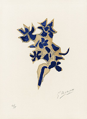 Georges Braque, "Giroflée bleue" (Das blaue Veilchen), Vallier, Mourlot 187 S. 270 u.r., 124