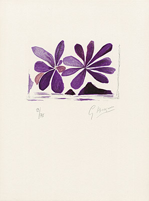 Georges Braque, "Fleurs de l'air" (Blumen der Luft), Vallier, Mourlot 187 S. 271 u.r., 127