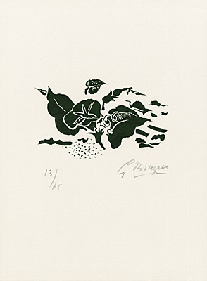 Georges Braque, "Le liseron vert" (Die grüne Ackerwinde), Vallier, Mourlot 187 S. 276 u.l., 132