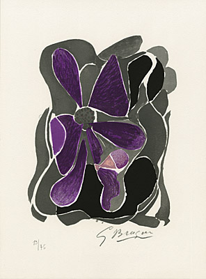 Georges Braque, "L‘Iris" (Die Schwertlilie), Vallier, Mourlot 187 S. 277, 137