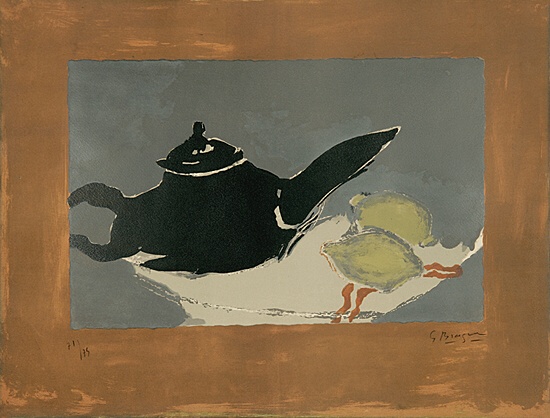Georges Braque, "Théière et citrons",Vallier, Mourlot 44, 21