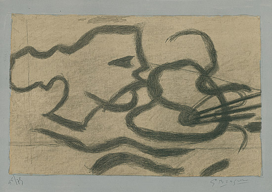 Georges Braque, "Profil à la palette", Vallier, Mourlot 082, 22
