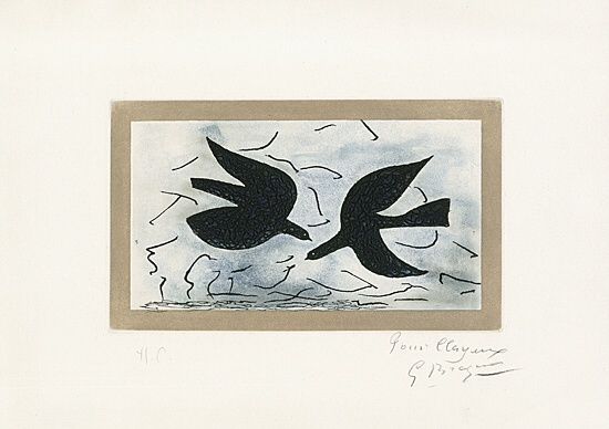 Georges Braque, "Les deux oiseaux (Oiseaux X)", Vallier, Hatje 107, 67