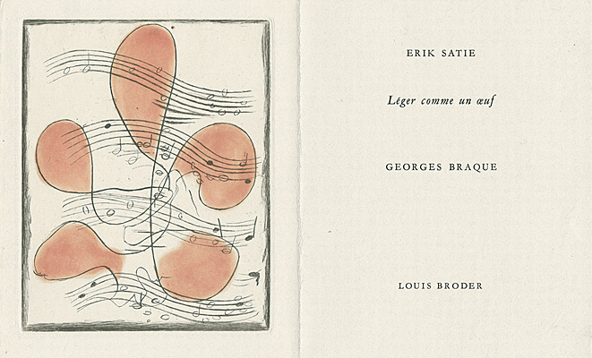 Georges Braque, "Léger comme un œuf" (Erik Satie), Vallier 113