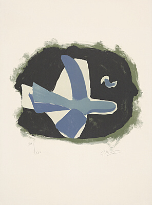 Georges Braque, "Oiseau des forêts (Oiseau XVII)", Vallier, Mourlot 127, 50