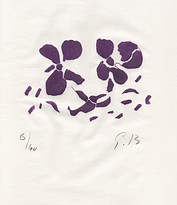 Georges Braque, "Fleurs violettes" (Violette Blumen), Vallier 181 S. 252 l.o.