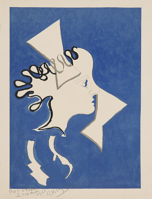 Georges Braque, "Profil de femme" (Frauenprofil), Vallier 181 S. 252 o.r.