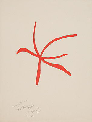 Georges Braque, "Étoile de mer rouge" (Roter Seestern), Vallier 181 S. 247 r.
