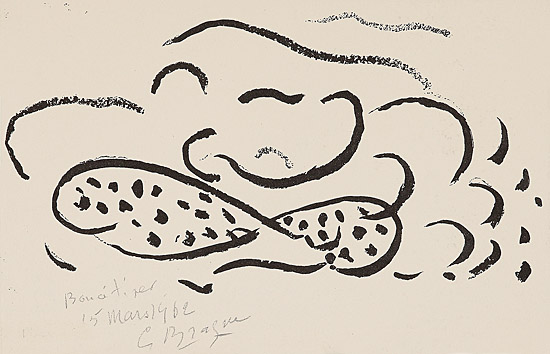 Georges Braque, "Poissons" (Fische) (table des illustrations), Vallier 181 S. 254 o.l.