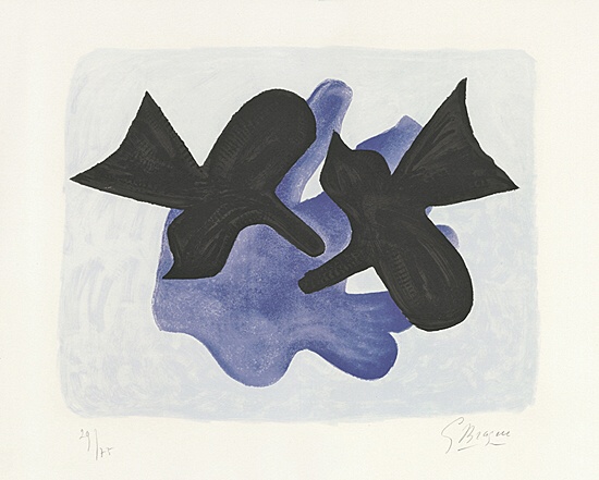 Georges Braque Lithographie 68 x 42,5 cm Lithographie 1973 Cubism Grau Gelb