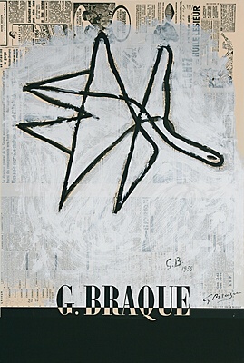 Georges Braque, "Affiche sur fond journal", Wünsche 42