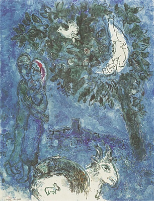 Marc Chagall, "Les paysans de Saint-Jeannet",Gérald Cramer 195