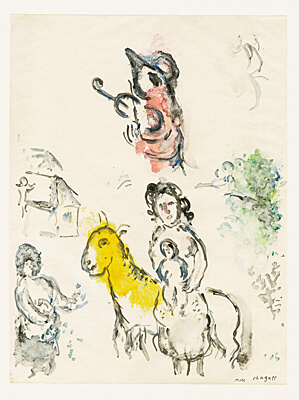 Marc Chagall, "Le coq violoniste",Gérald Cramer 222