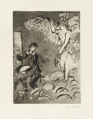 Marc Chagall, "L'apparition. I",Kornfeld 44 III b
