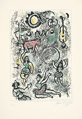 Marc Chagall, "Les saltimbanques", Mourlot 591