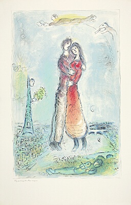 Marc Chagall, "La joie",Mourlot 976