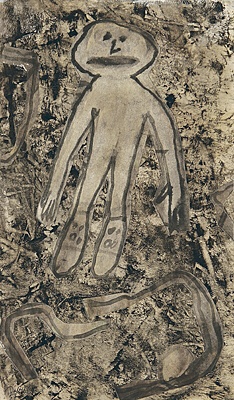Jean Dubuffet, "Personnage dans un paysage"