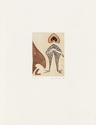 Max Ernst, ohne Titel - "Le chapeau rouge",Spies/Leppien, Brusberg/Völker 031 A (von B), 55