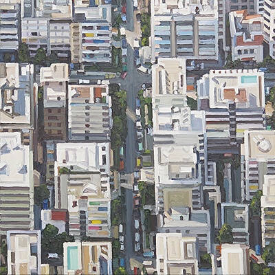 Ralph Fleck, "Stadtbild 1/VIII (Athen)"