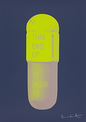 Damien Hirst, "Midnight Blue / Neon Green / Fizzy Pink",  OC10209