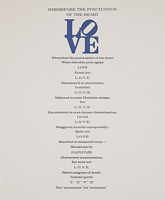 Robert Indiana, "The Book of Love" 1996, Galerie Boisserée