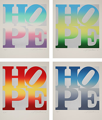 Robert Indiana, "Four Seasons of Hope (Silver)"
