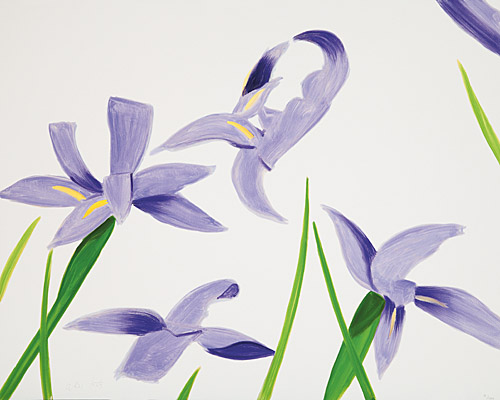 Alex Katz, "Purple Irises on White", Albertina 793
