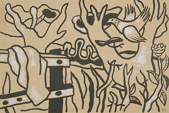 Fernand Léger, "Paysage à l'oiseau - etude",Hansma 0179