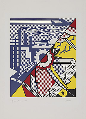 Roy Lichtenstein, "Industry and the arts II", Corlett 086