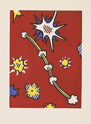 Roy Lichtenstein, "Illustration for "De Denver au  Montana, Départ 27 Mai 1972" (II), Corlett 276