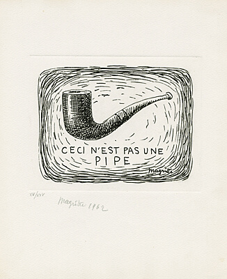 René Magritte, "Ceci n'est pas une pipe" / "L'air et le chanson", Kaplan/Baum 2