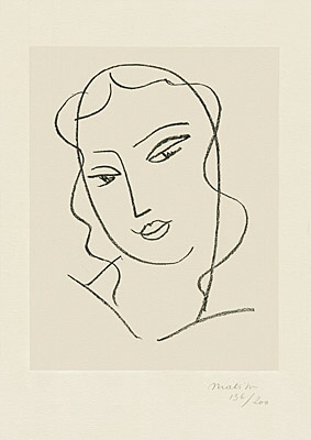 Henri Matisse, "Etude pour la Vierge - Tête voilée", Duthuit 641, pl. 351