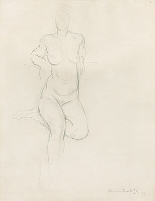 Henri Matisse, "Portrait de femme nu accoudee"