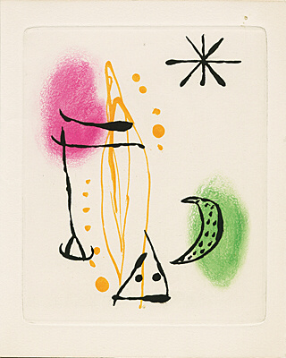 Joan Miró, "La bague d'aurore" (René Crevel), Cramer, Dupin 44, 122-125, 127, 128