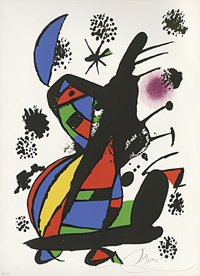 Joan Miró, "Fran&çois Chapon" (Fran&çois Chapon, Francis Ponge), Cramer, Mourlot 228, 1110