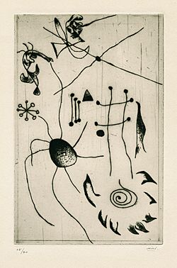 Joan Miró, aus "Série rouge et noire",Dupin 32