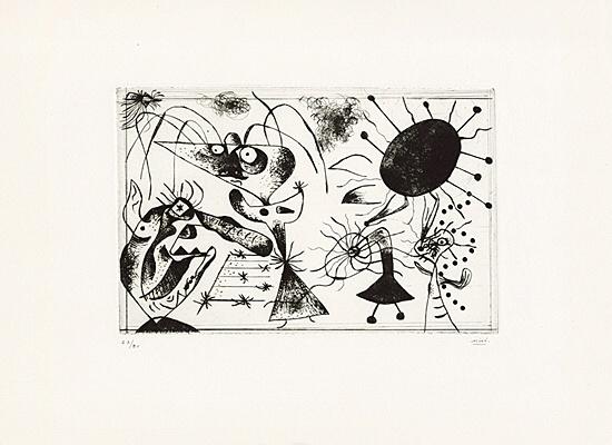 Joan Miró, Blatt 2 aus "Série Noire et Rouge", Dupin 33