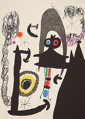 Joan Miró, "Escalade vers la lune", Dupin 496
