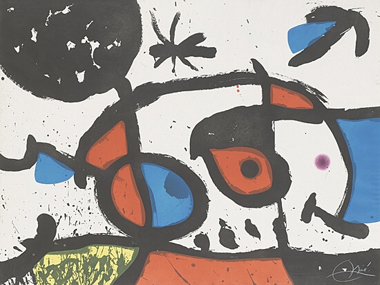 Joan Miró, "Le bagnard et sa compagne",Dupin 749