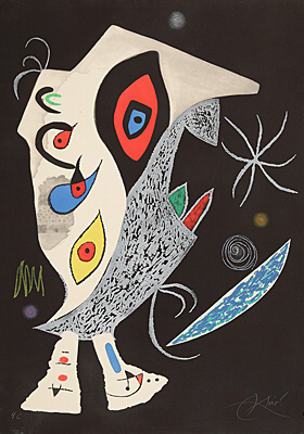 Joan Miró, "Barbare dans la nuit", Dupin 929